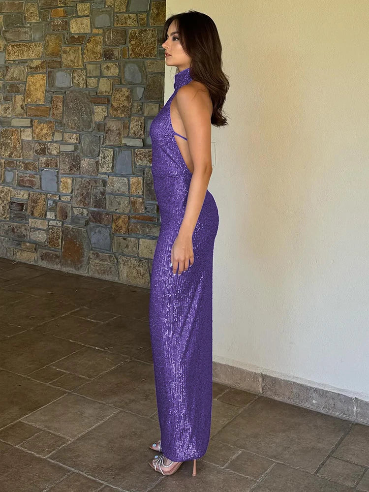 Vestido Longo em Paetê Modern Kaya