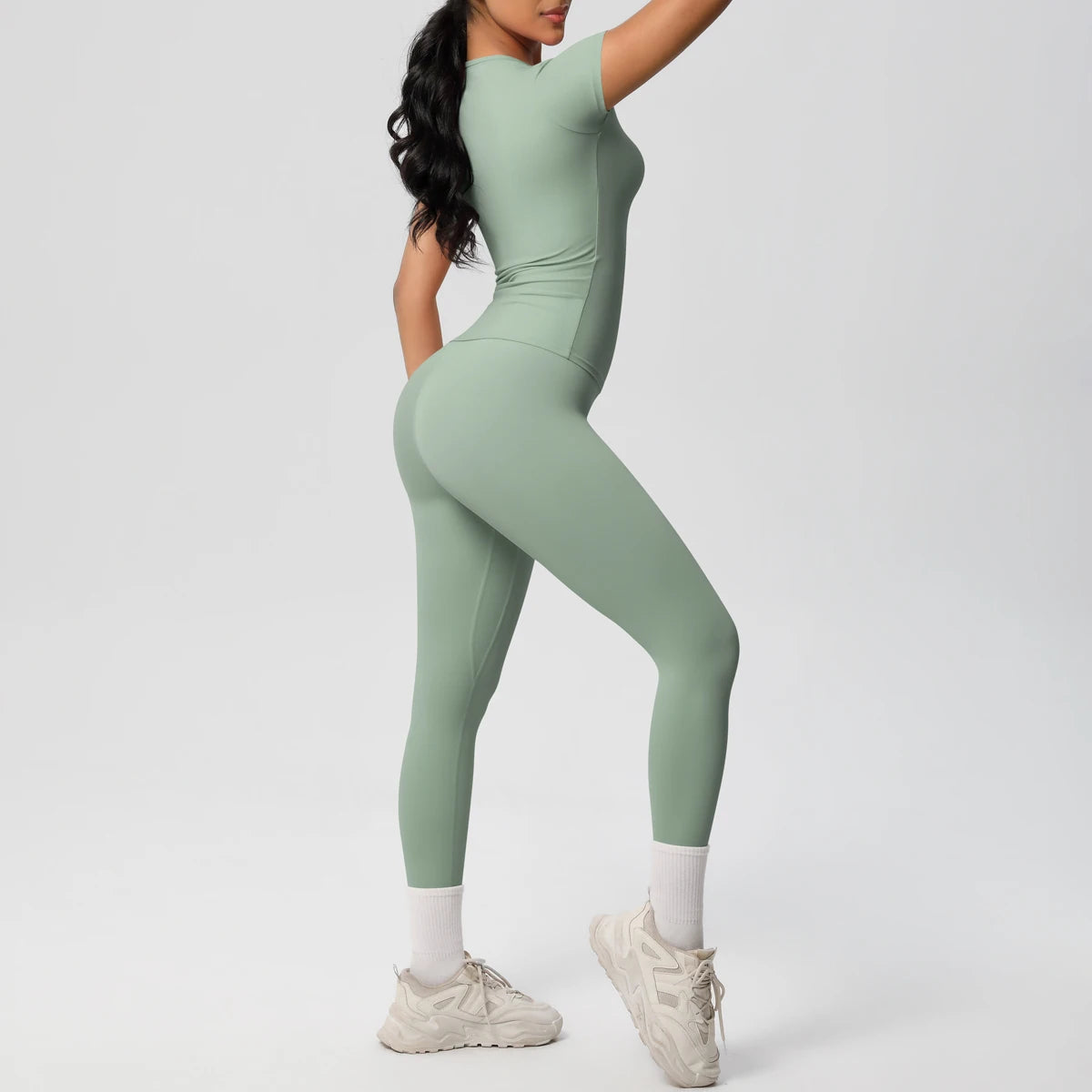 Conjunto Blusa Meia Manga e Calça Legging Modern Basic
