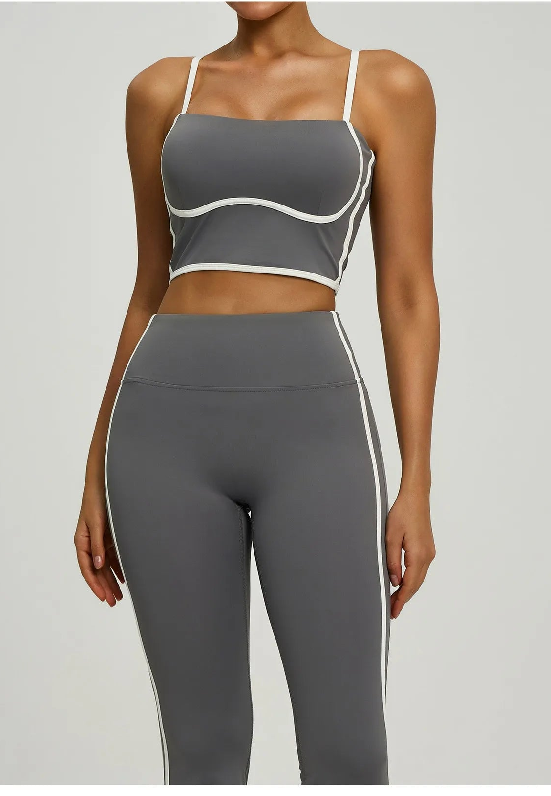 Conjunto Top e Calça Flare Cós Alto Tendência Modern Alô