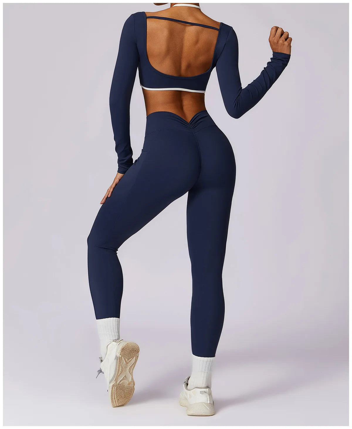 Conjunto Top Manga Longa com Legging Cós V Atrás Modern Shape