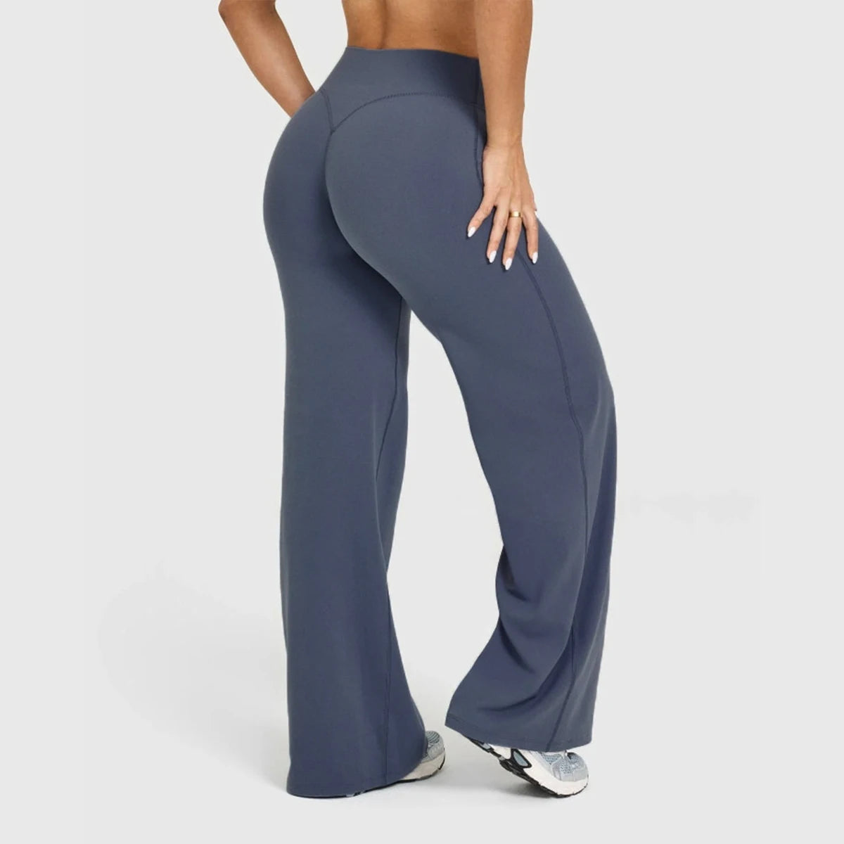 Calça Wide Leg Bailarina Cós Alto Tendência Modern Motion