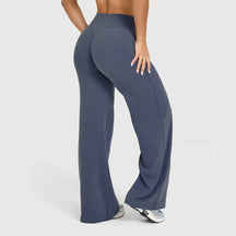 Calça Wide Leg Bailarina Cós Alto Tendência Modern Motion