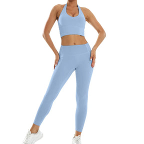 Conjunto Cropped Regata Push Up e Legging Modern Basic