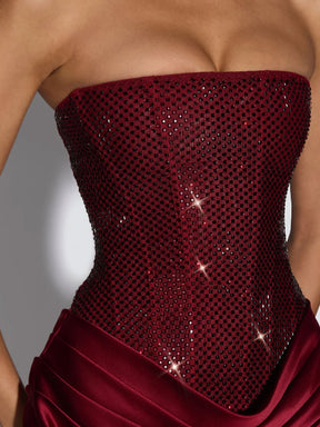 Vestido Curto com Paetê e Drapeado Modern Louisy