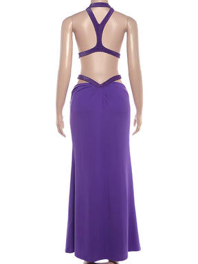 Vestido Longo com Recortes Modern Dalyna