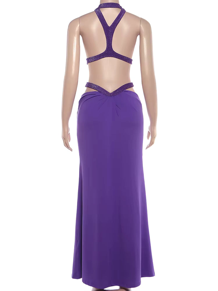 Vestido Longo com Recortes Modern Dalyna