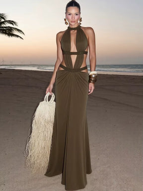 Vestido Longo com Recortes Modern Dalyna