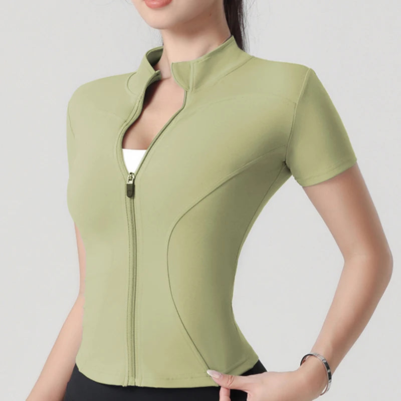 Blusa Meia Manga Esportiva com Zíper Modern Femina