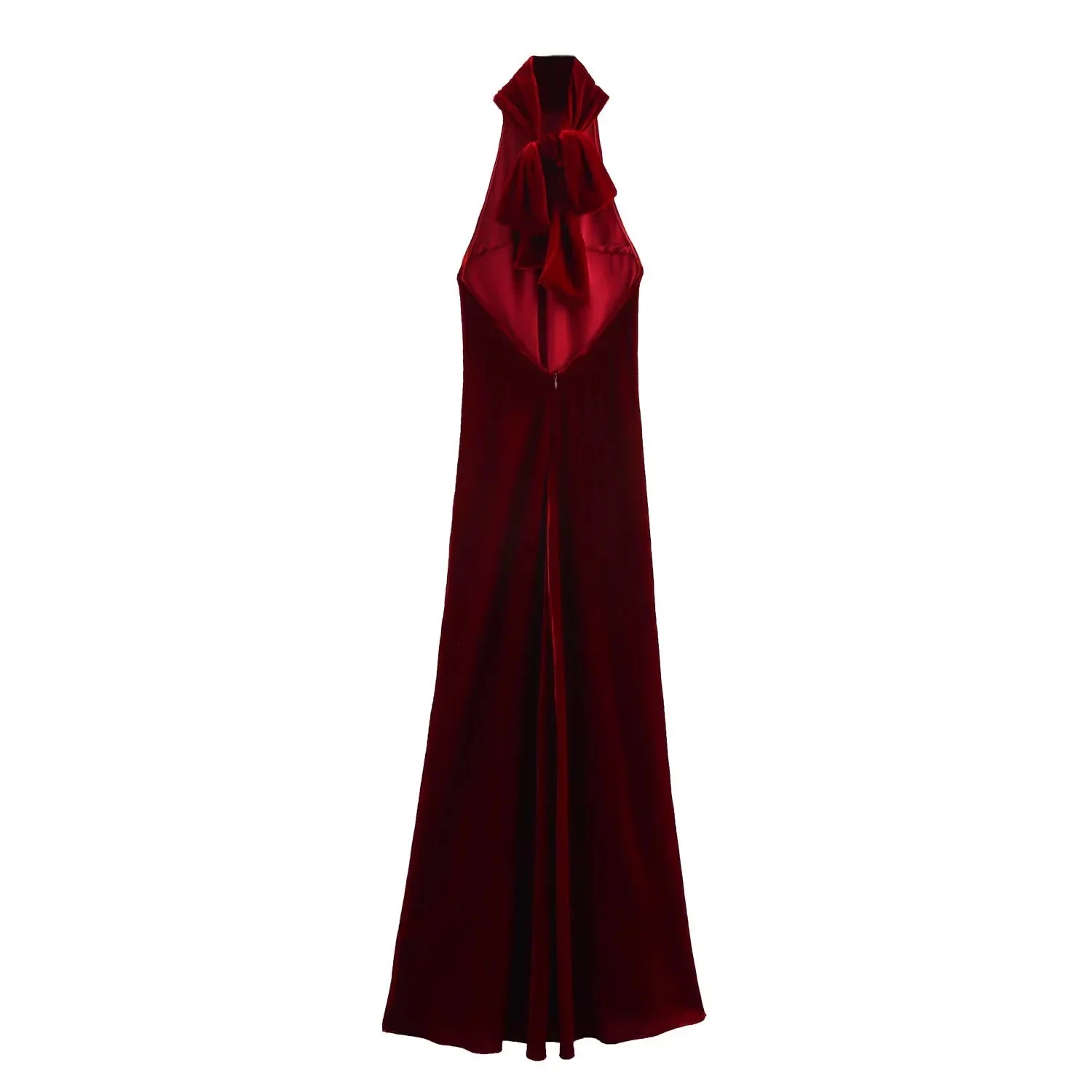 Vestido Longo Acetinado com Decote nas Costas Modern Hailey