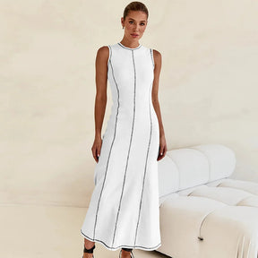 Vestido Midi de Malha Sem Mangas Modern Eleganza
