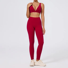 Conjunto Top Push Up Decote e Calça Legging Modeladora Modern Basic