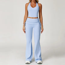 Conjunto Blusa Nadador e Calça Flare Cós dobrado com Regulagem Modern Louise