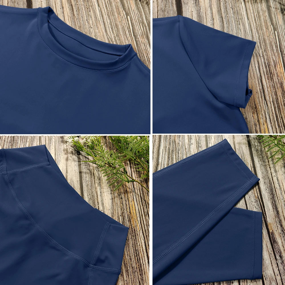Conjunto Cropped Meia Manga e Legging Modern Basic