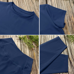 Conjunto Cropped Meia Manga e Legging Modern Basic