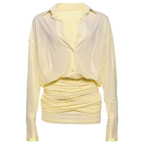 Vestido Camisa Curto com Tule Modern Angel