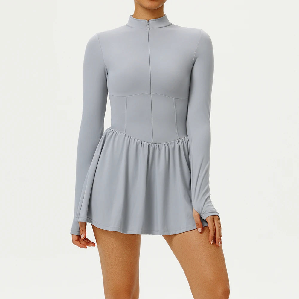 Vestido Esportivo Manga Longa Modelador Modern Female