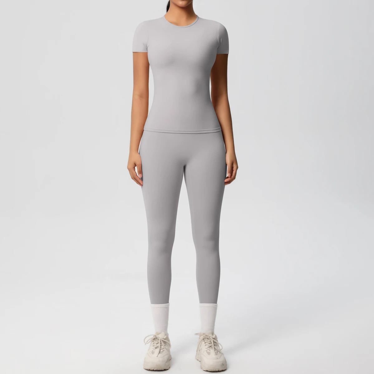 Conjunto Blusa Meia Manga e Calça Legging Modern Basic
