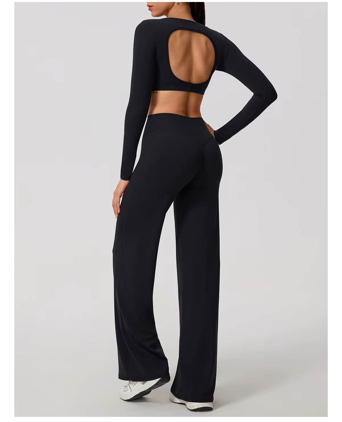 Conjunto Cropped Manga Longa e Calça Confy Modern Active