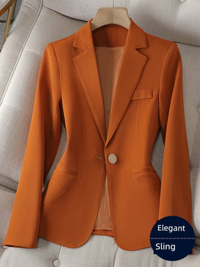 Blazer Feminino Alfaiataria de Um Botão Elegant Slim