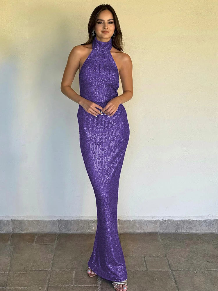 Vestido Longo em Paetê Modern Kaya