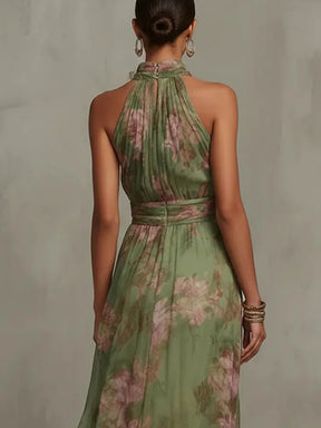 Vestido Midi Halter Elegante Modern Azuria