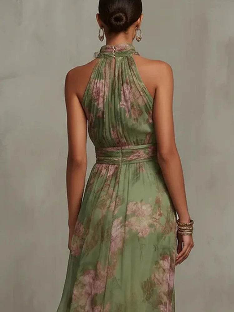 Vestido Midi Halter Elegante Modern Azuria