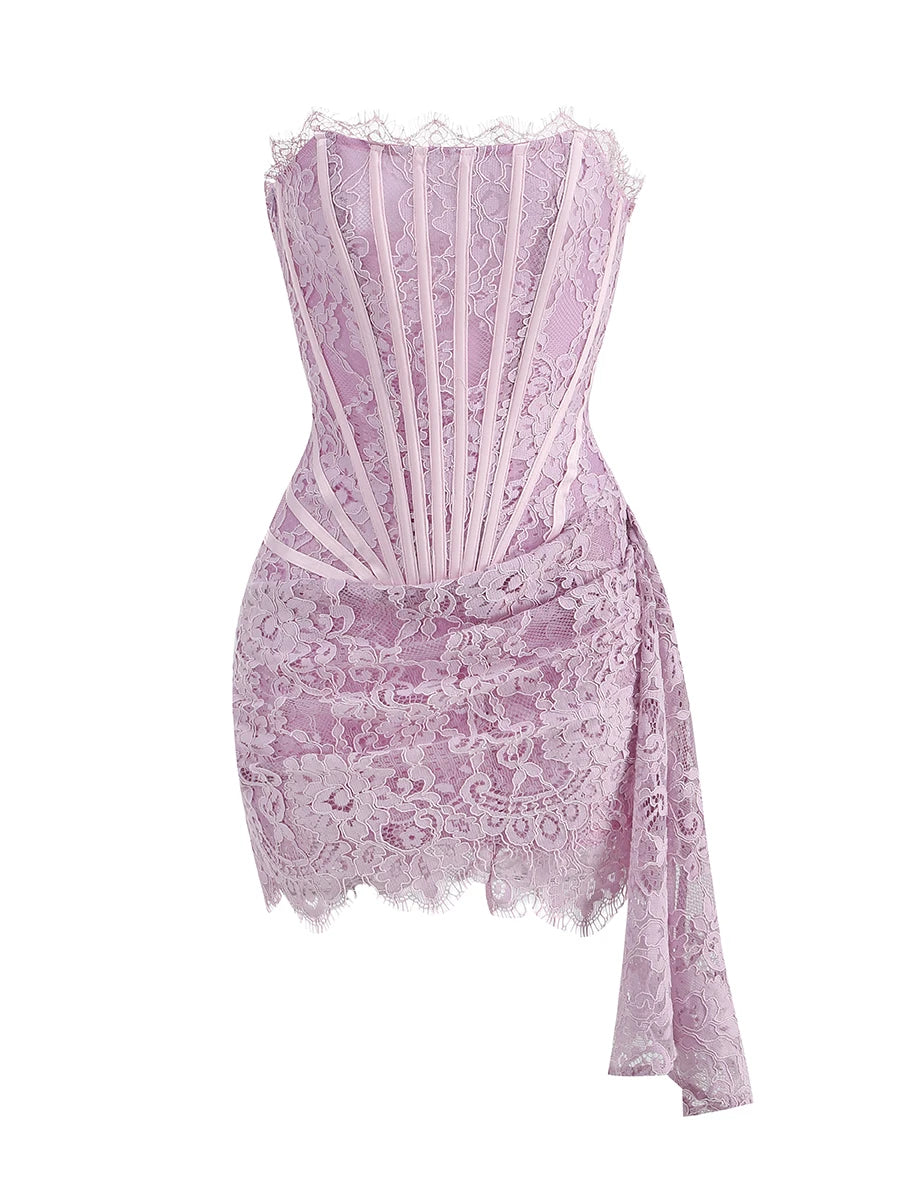 Vestido Curto Corset de Renda Modern Dubai