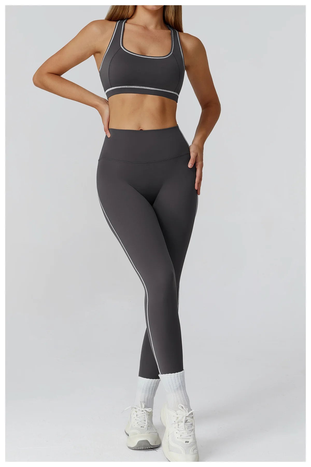 Conjunto Top Regata Push Up e Calça Legging Modern Molly