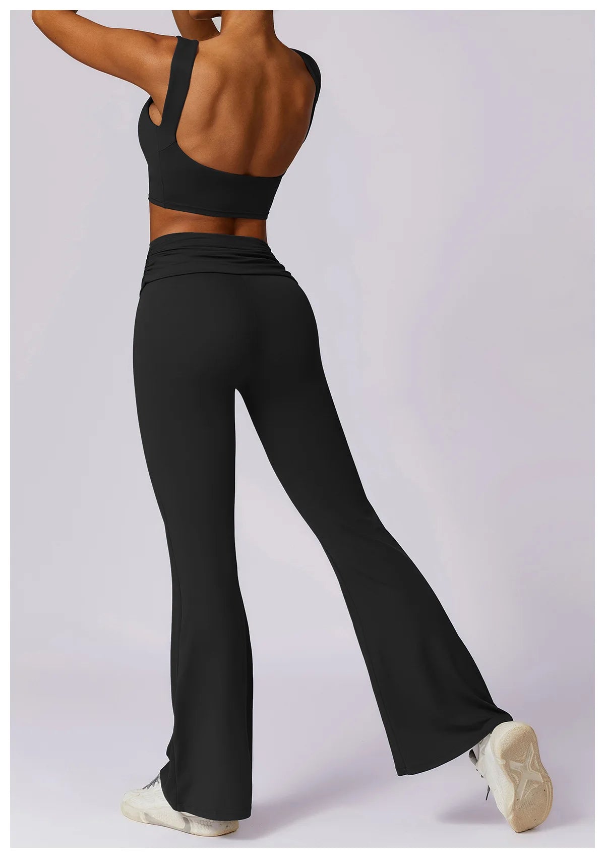 Conjunto Top e Calça Flare Cós Dobrado com Regulagem Modern Louise