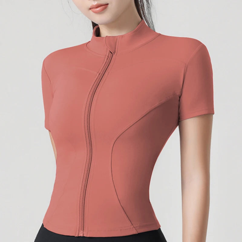 Blusa Meia Manga Esportiva com Zíper Modern Femina