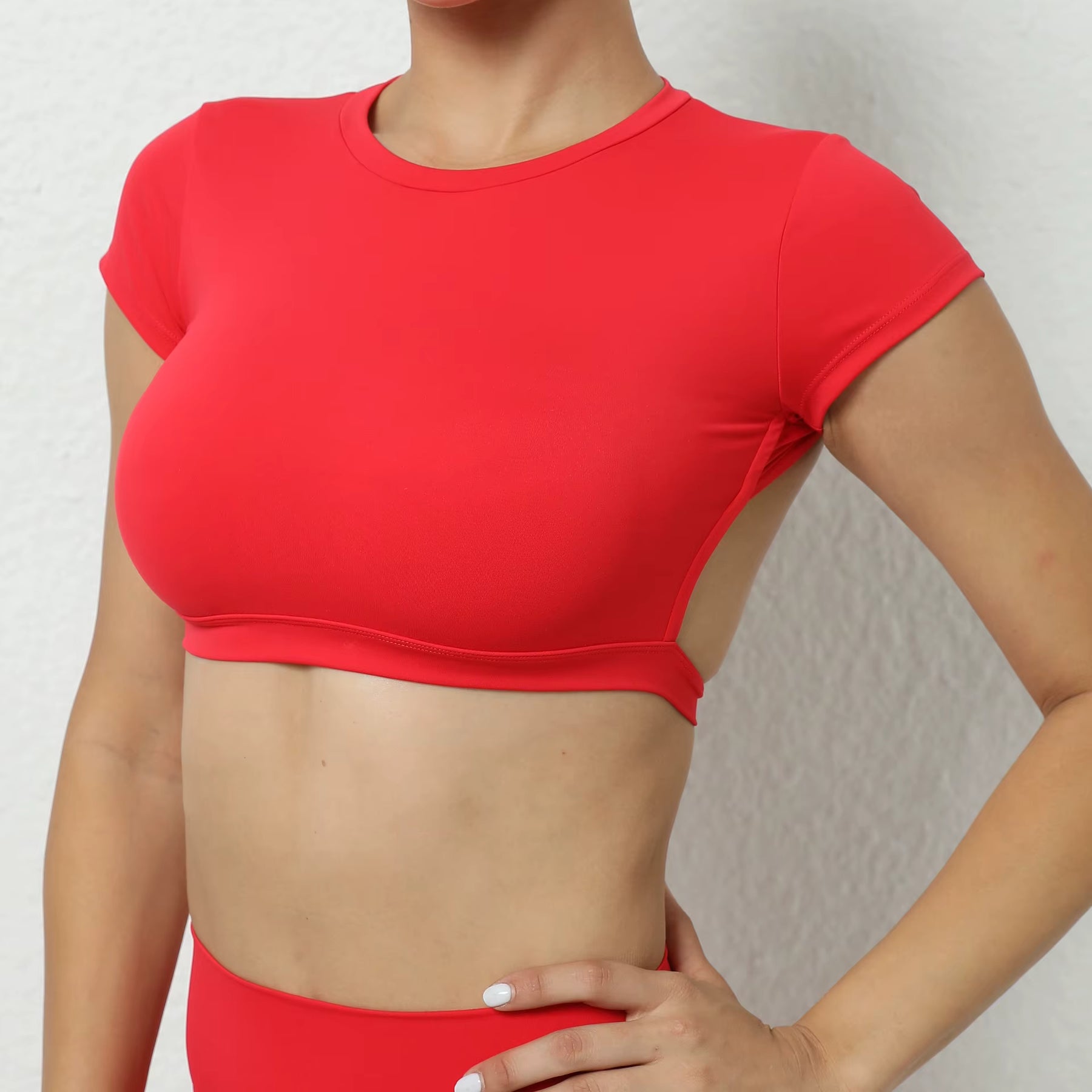Top Meia Manga Decote nas Costas Modern Curvix