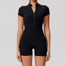 Macaquinho Esportivo Modelador Decote nas Costas Modern Waffle
