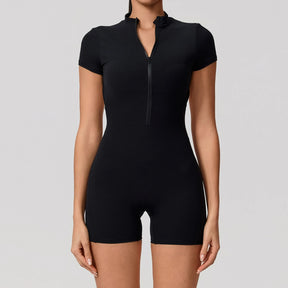 Macaquinho Esportivo Modelador Decote nas Costas Modern Waffle