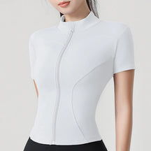 Blusa Meia Manga Esportiva com Zíper Modern Femina