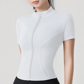 Blusa Meia Manga Esportiva com Zíper Modern Femina