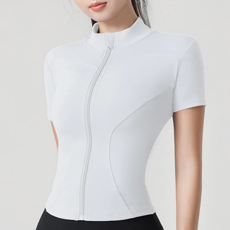 Blusa Meia Manga Esportiva com Zíper Modern Femina