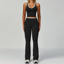 Conjunto Top Cropped Push Up Modelador e Calça Flare Modern Volution