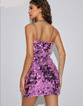 Vestido Curto de Paetê Modern Holly