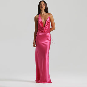 Vestido Longo em Cetim Tianny