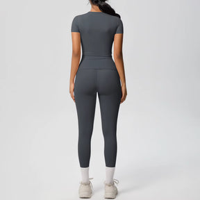 Conjunto Blusa Meia Manga e Calça Legging Modern Basic