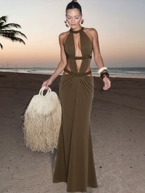 Vestido Longo com Recortes Modern Dalyna