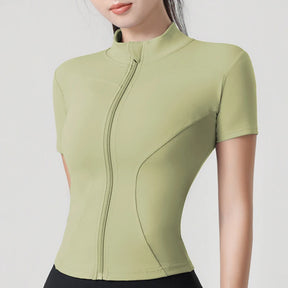 Blusa Meia Manga Esportiva com Zíper Modern Femina