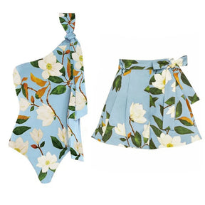 Conjunto Maiô e Saia Floral Modern Nalu