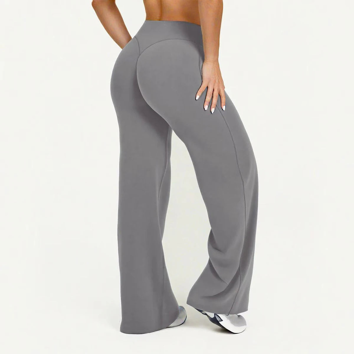Calça Wide Leg Bailarina Cós Alto Tendência Modern Motion