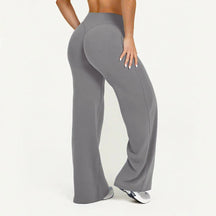 Calça Wide Leg Bailarina Cós Alto Tendência Modern Motion
