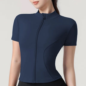 Blusa Meia Manga Esportiva com Zíper Modern Femina