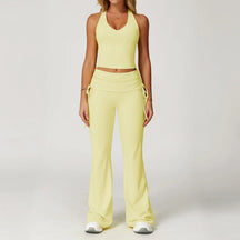 Conjunto Blusa Nadador e Calça Flare Cós dobrado com Regulagem Modern Louise