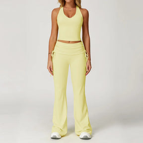 Conjunto Blusa Nadador e Calça Flare Cós dobrado com Regulagem Modern Louise