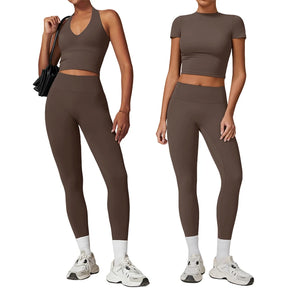 Conjunto Cropped Meia Manga e Legging Modern Basic