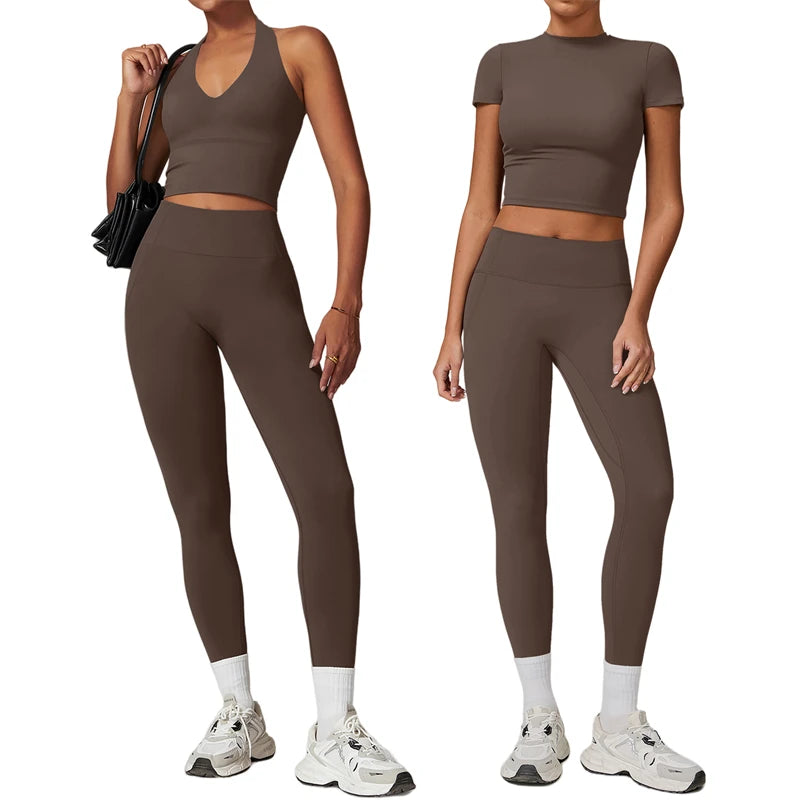 Conjunto Cropped Meia Manga e Legging Modern Basic